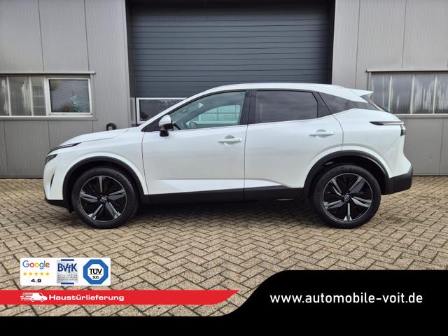 Nissan Qashqai 1.3 DIG-T MHEV 140PS Tekna Voll-Leder Klimaautomatik PanoGlasdach Sitzheizung Lenkradheizung Navi Head-Up Display elektr. Heckklappe ACC PDC v+h 360&deg;Kamera DAB Bluetooth Touchscreen Apple CarPlay Android Auto 19"LM 