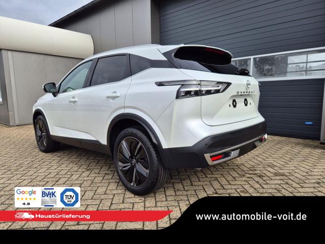 Nissan Qashqai 1.3 DIG-T MHEV 140PS Tekna Voll-Leder Klimaautomatik PanoGlasdach Sitzheizung Lenkradheizung Navi Head-Up Display elektr. Heckklappe ACC PDC v+h 360&deg;Kamera DAB Bluetooth Touchscreen Apple CarPlay Android Auto 19"LM 