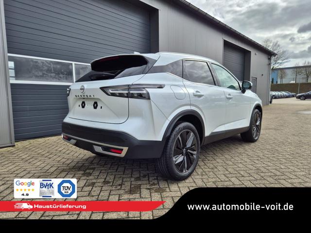Nissan Qashqai 1.3 DIG-T MHEV 140PS Tekna Voll-Leder Klimaautomatik PanoGlasdach Sitzheizung Lenkradheizung Navi Head-Up Display elektr. Heckklappe ACC PDC v+h 360&deg;Kamera DAB Bluetooth Touchscreen Apple CarPlay Android Auto 19"LM 
