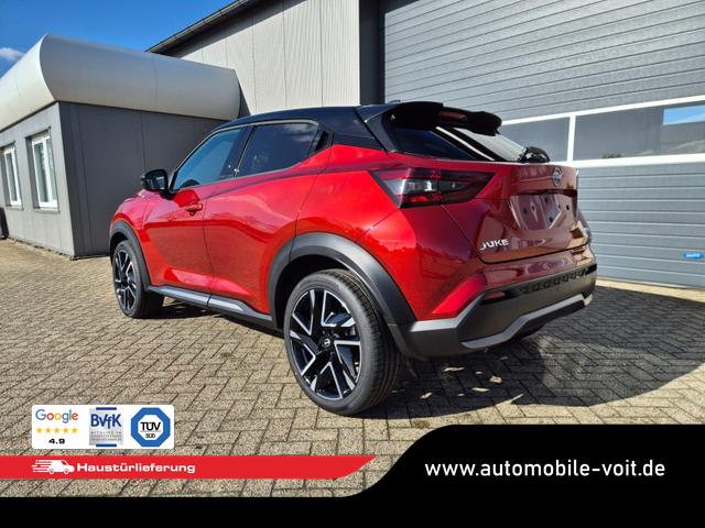 Nissan Juke 1.0 DIG-T 114PS N-Design Automatik Teil-Leder Klimaautomatik Sitzheizung Lenkradheizung PDC v+h R&uuml;ckf.Kamera Navi 19"LM Bluetooth Touchscreen Apple CarPlay Android Auto 