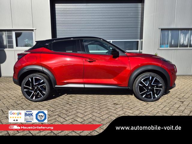 Nissan Juke 1.0 DIG-T 114PS N-Design Automatik Teil-Leder Klimaautomatik Sitzheizung Lenkradheizung PDC v+h R&uuml;ckf.Kamera Navi 19"LM Bluetooth Touchscreen Apple CarPlay Android Auto 