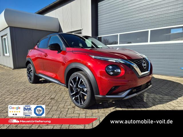 Nissan Juke 1.0 DIG-T 114PS N-Design Automatik Teil-Leder Klimaautomatik Sitzheizung Lenkradheizung PDC v+h R&uuml;ckf.Kamera Navi 19"LM Bluetooth Touchscreen Apple CarPlay Android Auto 