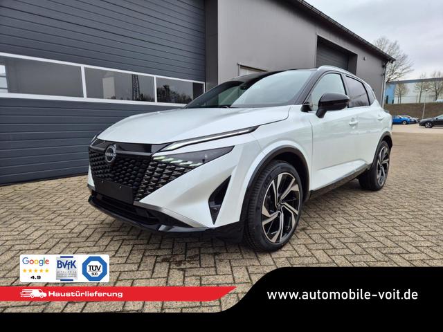 Nissan Qashqai - 1.3 DIG-T MHEV 158 PS X-Tronic Tekna Premium Paket 20"LM Teil-Leder PanoGlasdach Klimaautomatik Sitzheizung Lenkradheizung Navi Head-Up Display elektr. Heckklappe ACC PDC v+h 360&deg;Kamera DAB Bluetooth Touchscreen Apple CarPlay Android Auto