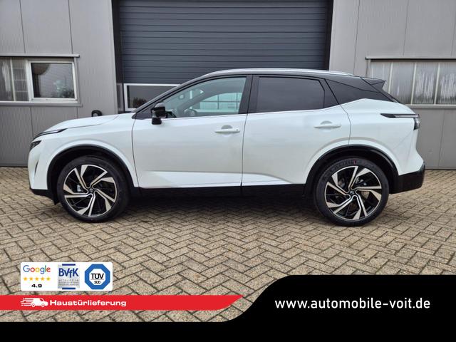 Nissan Qashqai - 1.3 DIG-T MHEV 158 PS X-Tronic Tekna Premium Paket 20"LM Teil-Leder PanoGlasdach Klimaautomatik Sitzheizung Lenkradheizung Navi Head-Up Display elektr. Heckklappe ACC PDC v+h 360&deg;Kamera DAB Bluetooth Touchscreen Apple CarPlay Android Auto