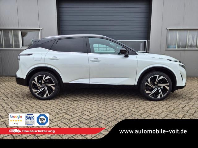 Nissan Qashqai 1.3 DIG-T MHEV 158 PS X-Tronic Tekna Premium Paket 20"LM Teil-Leder PanoGlasdach Klimaautomatik Sitzheizung Lenkradheizung Navi Head-Up Display elektr. Heckklappe ACC PDC v+h 360&deg;Kamera DAB Bluetooth Touchscreen Apple CarPlay Android Auto 