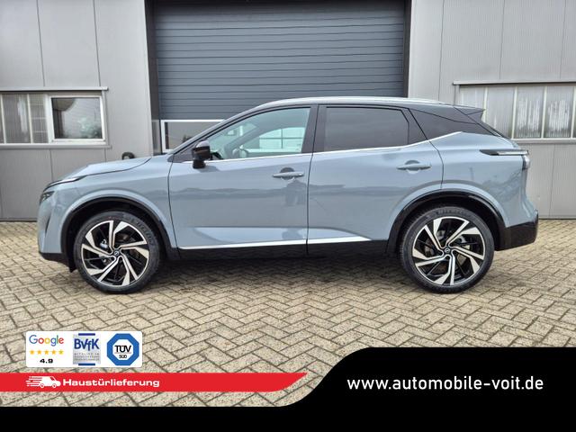Nissan Qashqai 1.3 DIG-T MHEV 158 PS X-Tronic Tekna Premium Paket 20"LM Teil-Leder PanoGlasdach Klimaautomatik Sitzheizung Lenkradheizung Navi Head-Up Display elektr. Heckklappe ACC PDC v+h 360&deg;Kamera DAB Bluetooth Touchscreen Apple CarPlay Android Auto 