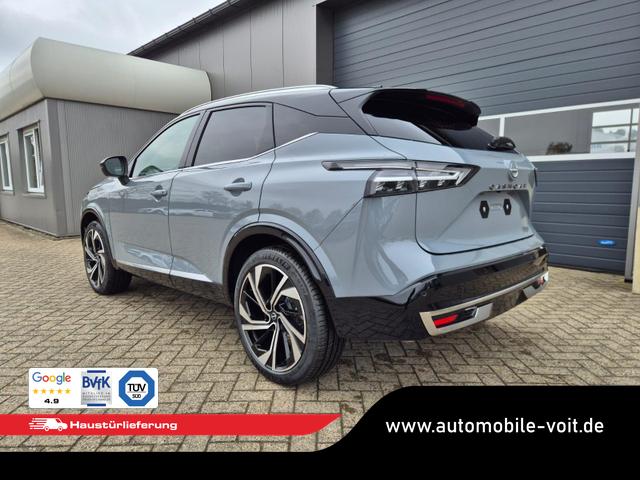 Nissan Qashqai - 1.3 DIG-T MHEV 158 PS X-Tronic Tekna Premium Paket 20"LM Teil-Leder PanoGlasdach Klimaautomatik Sitzheizung Lenkradheizung Navi Head-Up Display elektr. Heckklappe ACC PDC v+h 360&deg;Kamera DAB Bluetooth Touchscreen Apple CarPlay Android Auto
