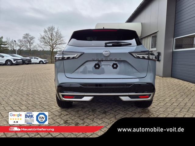 Nissan Qashqai 1.3 DIG-T MHEV 158 PS X-Tronic Tekna Premium Paket 20"LM Teil-Leder PanoGlasdach Klimaautomatik Sitzheizung Lenkradheizung Navi Head-Up Display elektr. Heckklappe ACC PDC v+h 360&deg;Kamera DAB Bluetooth Touchscreen Apple CarPlay Android Auto 