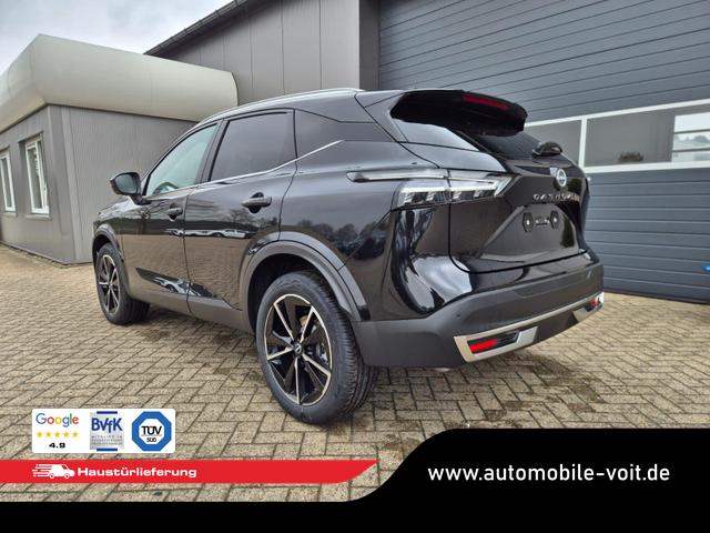 Nissan Qashqai - 1.3 DIG-T MHEV 158 PS X-Tronic Tekna Voll-Leder Klimaautomatik PanoGlasdach Sitzheizung Lenkradheizung Navi Head-Up Display elektr. Heckklappe ACC PDC v+h 360&deg;Kamera DAB Bluetooth Touchscreen Apple CarPlay Android Auto 19"LM