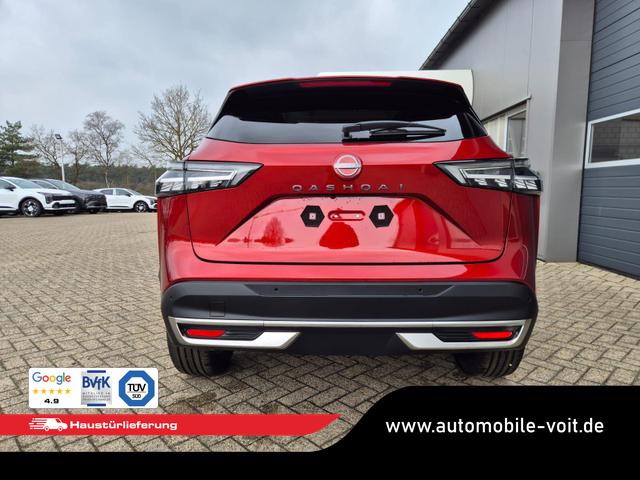 Nissan Qashqai 1.3 DIG-T MHEV 158 PS X-Tronic Tekna Voll-Leder Klimaautomatik PanoGlasdach Sitzheizung Lenkradheizung Navi Head-Up Display elektr. Heckklappe ACC PDC v+h 360&deg;Kamera DAB Bluetooth Touchscreen Apple CarPlay Android Auto 19"LM 