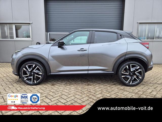 Nissan Juke 1.0 DIG-T 114PS N-Design Automatik Teil-Leder Klimaautomatik Sitzheizung Lenkradheizung PDC v+h R&uuml;ckf.Kamera Navi 19"LM Bluetooth Touchscreen Apple CarPlay Android Auto 
