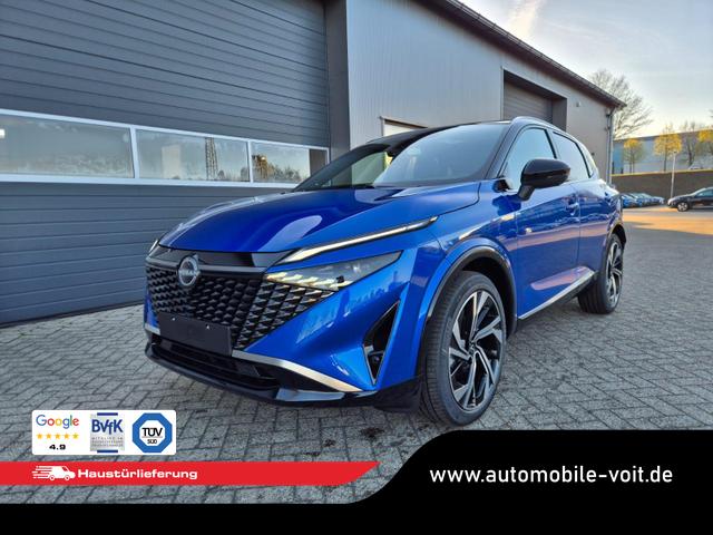 Nissan Qashqai - 1.3 DIG-T MHEV 158 PS X-Tronic Tekna Premium Paket 20"LM Teil-Leder PanoGlasdach Klimaautomatik Sitzheizung Lenkradheizung Navi Head-Up Display elektr. Heckklappe ACC PDC v+h 360&deg;Kamera DAB Bluetooth Touchscreen Apple CarPlay Android Auto