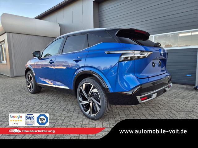 Nissan Qashqai 1.3 DIG-T MHEV 158 PS X-Tronic Tekna Premium Paket 20"LM Teil-Leder PanoGlasdach Klimaautomatik Sitzheizung Lenkradheizung Navi Head-Up Display elektr. Heckklappe ACC PDC v+h 360&deg;Kamera DAB Bluetooth Touchscreen Apple CarPlay Android Auto 