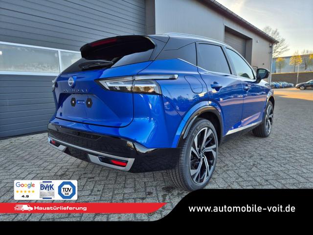 Nissan Qashqai 1.3 DIG-T MHEV 158 PS X-Tronic Tekna Premium Paket 20"LM Teil-Leder PanoGlasdach Klimaautomatik Sitzheizung Lenkradheizung Navi Head-Up Display elektr. Heckklappe ACC PDC v+h 360&deg;Kamera DAB Bluetooth Touchscreen Apple CarPlay Android Auto 