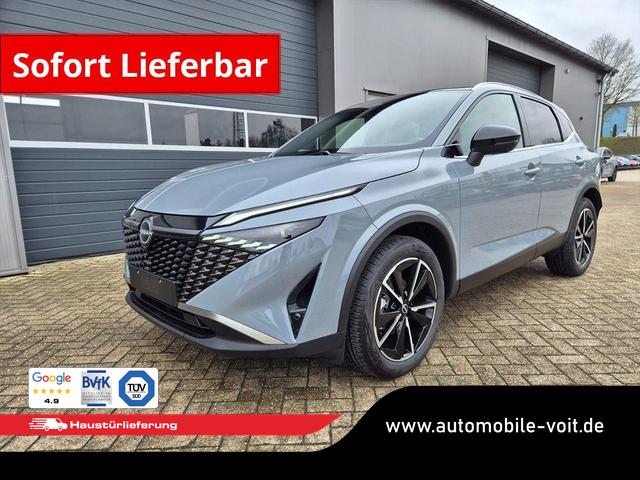 Nissan Qashqai - 1.3 DIG-T MHEV 158 PS X-Tronic Tekna Voll-Leder Klimaautomatik PanoGlasdach Sitzheizung Lenkradheizung Navi Head-Up Display elektr. Heckklappe ACC PDC v+h 360&deg;Kamera DAB Bluetooth Touchscreen Apple CarPlay Android Auto 19"LM