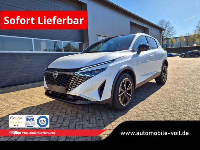 Nissan Qashqai - 1.3 DIG-T MHEV 158 PS X-Tronic Tekna Voll-Leder Klimaautomatik PanoGlasdach Sitzheizung Lenkradheizung Navi Head-Up Display elektr. Heckklappe ACC PDC v+h 360&deg;Kamera DAB Bluetooth Touchscreen Apple CarPlay Android Auto 19"LM
