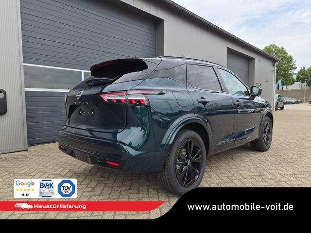 Nissan Qashqai 1.3 DIG-T MHEV 158 PS X-Tronic N-Design PanoDach Teil-Leder Klimaautomatik Sitzheizung Lenkradheizung Navi ACC PDC v+h 360&deg;Kamera DAB Bluetooth Touchscreen Apple CarPlay Android Auto 19"Zoll 