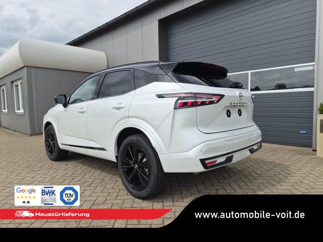 Nissan Qashqai 1.3 DIG-T MHEV 158 PS X-Tronic N-Design PanoDach Teil-Leder Klimaautomatik Sitzheizung Lenkradheizung Navi ACC PDC v+h 360&deg;Kamera DAB Bluetooth Touchscreen Apple CarPlay Android Auto 19"Zoll 