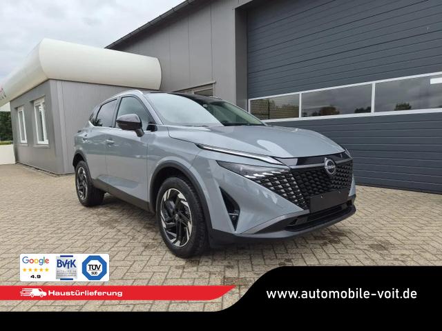 Nissan Qashqai - 1.3 DIG-T MHEV 158 PS X-Tronic N-Connecta Teil-Leder PanoGlasdach Klimaautomatik Sitzheizung Lenkradheizung Navi ACC PDC v+h 360&deg;Kamera DAB Bluetooth Touchscreen Apple CarPlay Android Auto 18"LM