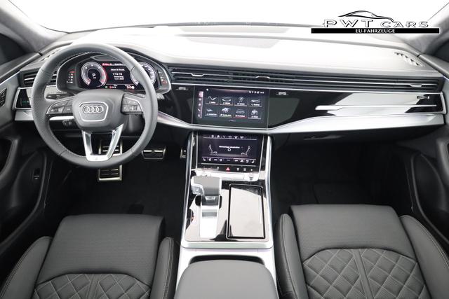 Audi Q8 50 TDI quattro qu S-LINE, Standheizung, HuD, Luft, Pano, B&O, 23-Zoll, AHK, Leder, AreaView, Optik schwarz 