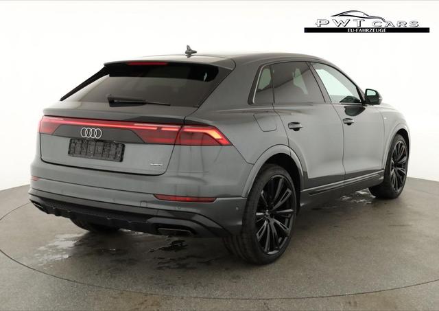 Audi Q8 50 TDI quattro qu S-LINE, Standheizung, HuD, Luft, Pano, B&O, 23-Zoll, AHK, Leder, AreaView, Optik schwarz 