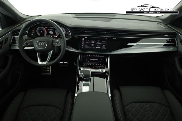 Audi Q8 50 TDI quattro qu S-LINE, Standheizung, HuD, Luft, Pano, B&O, 23-Zoll, AHK, Leder, AreaView, Optik schwarz 