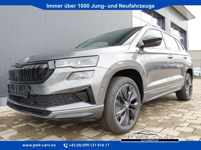 Skoda Karoq - Sportline 1,5 TSI 150 PS DSG Navi-Anhängerkupplung-LED-Matrix-AppleCarPlay-Android-Auto-ACC-Kessy-2-Zonen-Klimaautomatik-18''Alu-Sofort