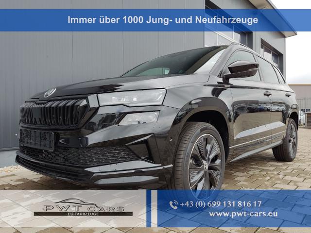 Skoda Karoq - Sportline 1,5 TSI 150 PS DSG Navi-4x Sitzheizung-Canton Sound-Anhängerkupplung-LED-Matrix-AppleCarPlay-Android-Auto-ACC-Kessy-2-Zonen-Klimaautomatik-18''Alu-Sofort