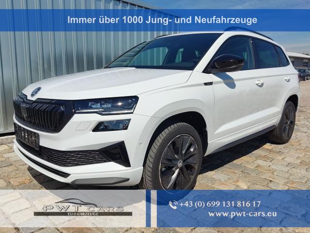 Skoda Karoq - Sportline 1,5 TSI 150 PS DSG Navi-4x Sitzheizung-Canton Sound-Anhängerkupplung-LED-Matrix-AppleCarPlay-Android-Auto-ACC-Kessy-2-Zonen-Klimaautomatik-18''Alu-Sofort