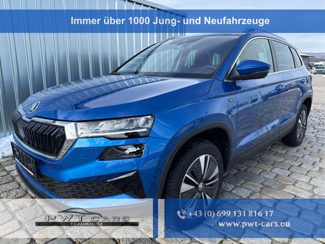 Skoda Karoq - DRIVE 1.5 TSI 150 PS DSG-Keyless-AppleCarPlay/AndroidAuto-Sunset-Tempomat-2 Zonen Klimaautomatik-SHZ-Lenkradheizung-Schaltwippen-Verkehrszeichenenrkennung-Tempomat-AutoHold-LED-PDC-Kamera-ALU-SOFORT