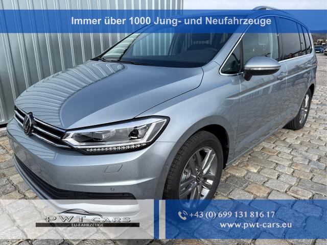 Volkswagen Touran - Comfort Plus Edition 1.5 TSI EVO2 110kW/150PS 7DSG 7-Sitzer-el. AHK inkl. TrailerAssist-Navi-LED-Kessy-R&uuml;ckfahrkamera-Parklenkassist-el.Heckklappe-ACC-3-Zonen Klimaautomatik-Winterpaket-Chrompaket-17''Alu-sofort verf&uuml;gbar