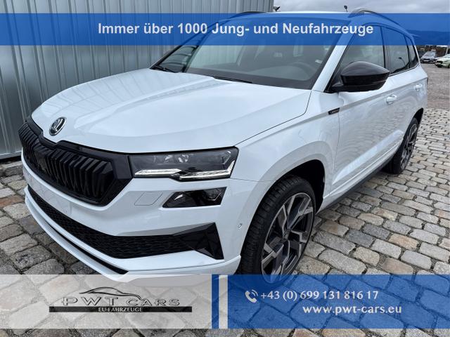 Skoda Karoq - Sportline 1,5 TSI 150 PS DSG -5 Jahre Garantie-Navi-4x Sitzheizung-Canton Sound-Anh&auml;ngerkupplung-LED-Matrix-AppleCarPlay-Android-Auto-ACC-Kessy-2-Zonen-Klimaautomatik-19''Alu-Sofort