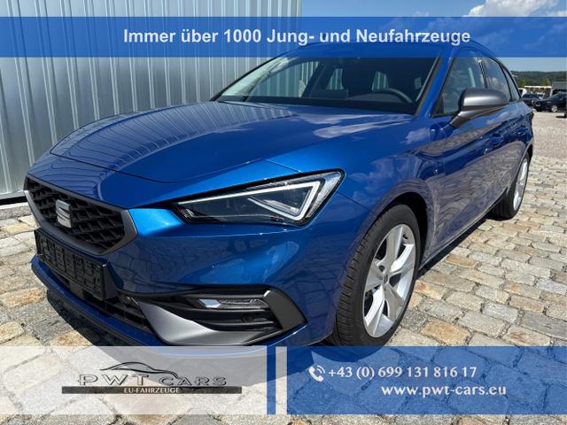 Seat Leon Sportstourer - FR 1.5 eTSI Mild-Hybrid 150PS 7DSG - 5 Jahre GARANTIE-Anh&auml;ngerkupplung-MATRIX LED-WINTER-SHZ-ACC-Klimaautomatik 3Zonen-beheiz.Lenkrad-NAVI-Ambiente-2xPDC-R&uuml;ckfahrkamera-ALU17"-DAB-elektr. Fensterheber-RDKS-Sunset-USB-Sofort