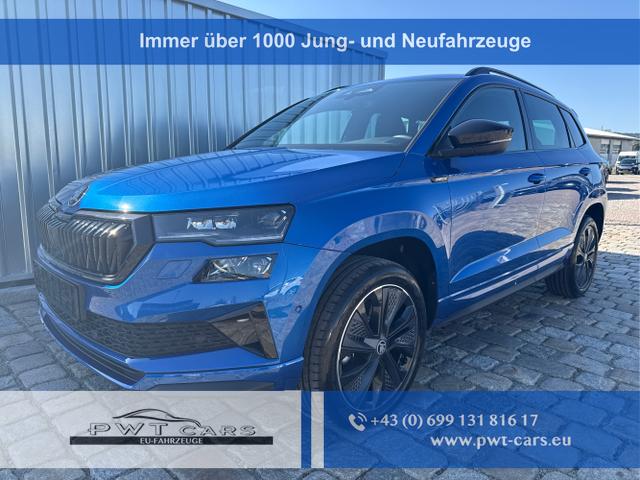Skoda Karoq - Sportline 1,5 TSI 150 PS DSG -5 Jahre Garantie-Navi-4x Sitzheizung-Canton Sound-Anh&auml;ngerkupplung-LED-Matrix-AppleCarPlay-Android-Auto-ACC-Kessy-2-Zonen-Klimaautomatik-18''Alu-Sofort