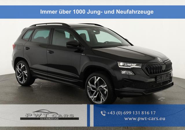 Skoda Karoq - Sportline 4x4 2.0 TSI DSG Sportline, AHK, Navi, Teilleder, Side, 5 J.-Garantie