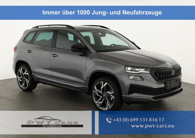 Skoda Karoq - Sportline 2.0 TDI DSG Sportline, Pano, AHK, Matrix, Teilleder, 5 J.-Garantie