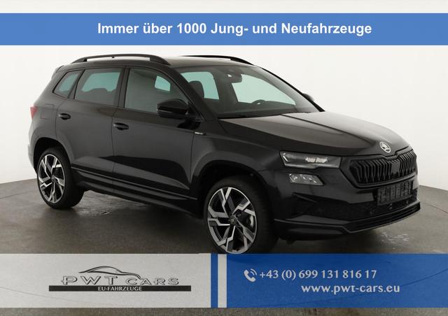 Skoda Karoq - Sportline 2.0 TDI DSG Sportline, Pano, AHK, Matrix, Teilleder, 5 J.-Garantie