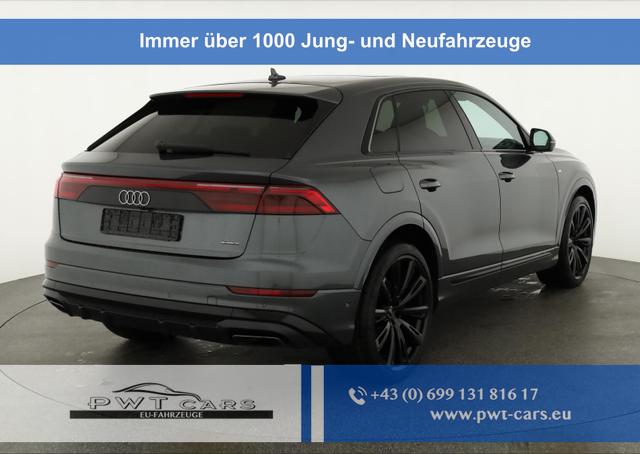 Audi Q8 - 50 TDI quattro qu S-LINE, Luft, Pano, B&O, 23-Zoll, AHK, Leder, AreaView, Optik schwarz