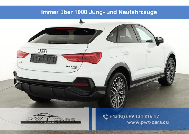 Audi Q3 Sportback - 45 TFSI quattro S line qu S-LINE, AHK, 19-Zoll, Optik schwarz, Navi, Kamera, el. Klappe