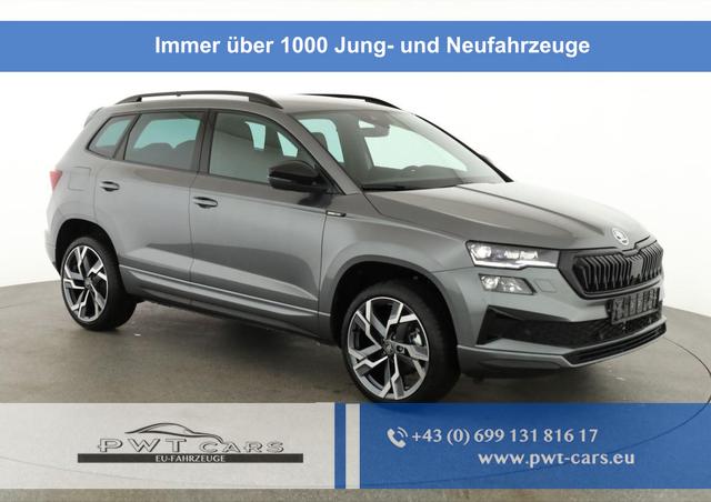Skoda Karoq - Sportline 1.5 TSI DSG Sportline, AHK, Navi, Matrix, Side, el. Klappe, Winter, 5 J.-Garantie, 19-Zoll