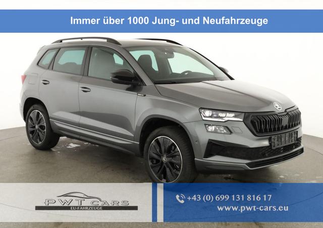 Skoda Karoq - Sportline 4x4 2.0 TDI DSG Sportline, Pano, AHK, Navi, Matrix, AreaView, Side, Kamera, el. Klappe, FS-beheizbar, Winter