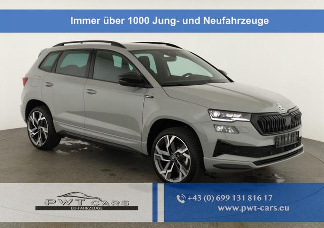 Skoda Karoq - Sportline 1.5 TSI DSG Sportline, Pano, AHK, Navi, CANTON, Matrix, AreaView, Side, FS-beheizbar, 19-Zoll
