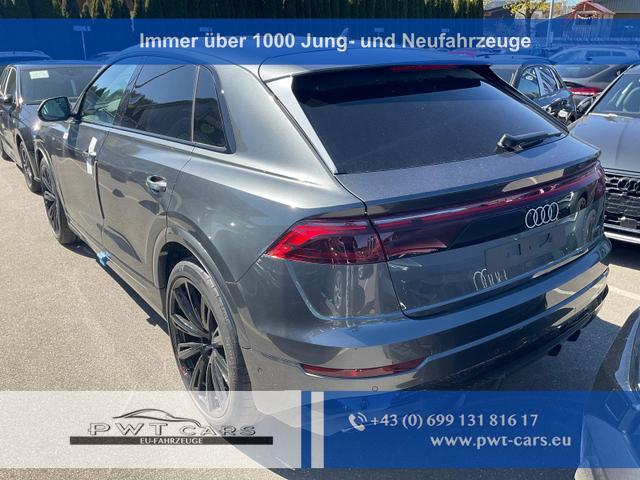 Audi Q8 - 50 TDI quattro qu S-LINE, Standheizung, HuD, Luft, Pano, B&O, 23-Zoll, AHK, Leder, AreaView, Optik schwarz