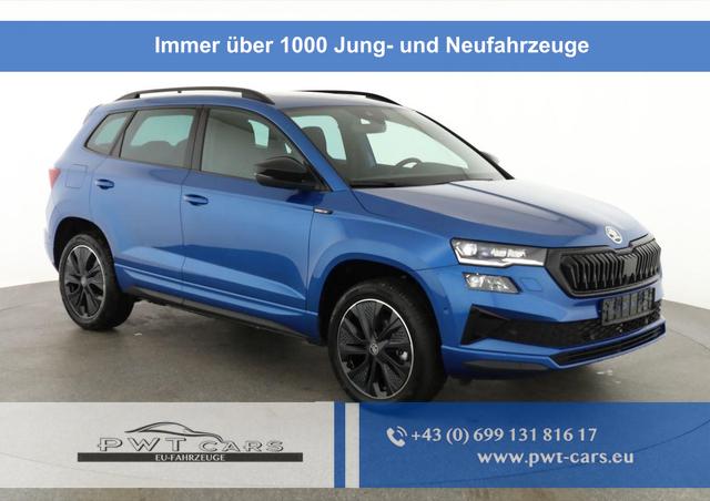 Skoda Karoq - Sportline 1.5 TSI DSG Sportline, Pano, AHK, Navi, CANTON, Matrix, AreaView, Side, FS-beheizbar
