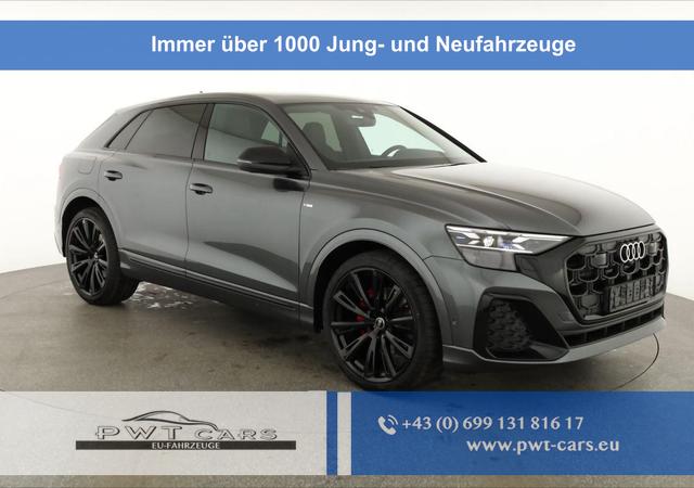Audi Q8 - 50 TDI quattro qu S-LINE, Standheizung, HuD, Luft, Pano, B&O, 23-Zoll, AHK, Leder, AreaView, Optik schwarz