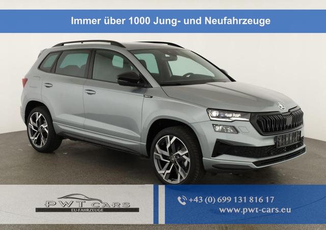 Skoda Karoq - Sportline 4x4 2.0 TSI DSG Sportline, Pano, AHK, Navi, Matrix, Side, Winter, 5 J.-Garantie