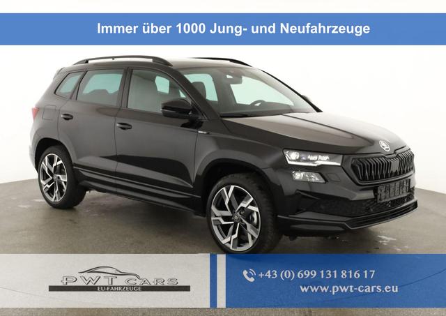 Skoda Karoq - Sportline 4x4 2.0 TSI DSG Sportline, Pano, AHK, Navi, Matrix, Side, Winter, 5 J.-Garantie
