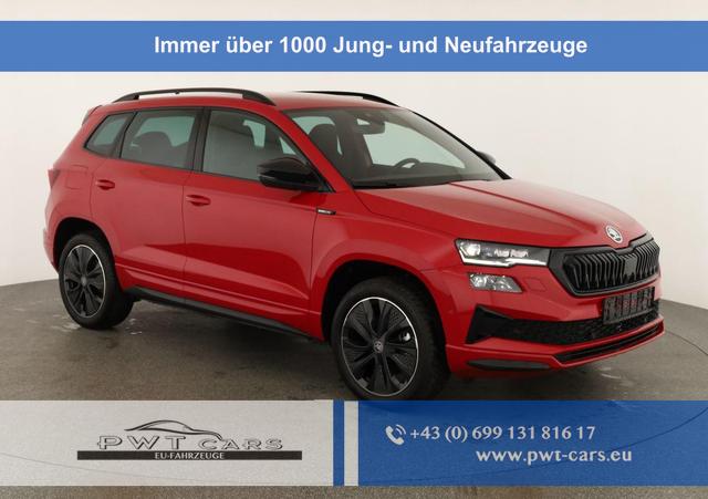 Skoda Karoq - Sportline 1.5 TSI DSG Sportline, AHK, Navi, CANTON, Matrix, AreaView, Side, FS-beheizbar, 5-J. Garantie