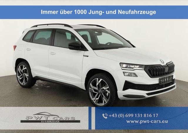 Skoda Karoq - Sportline 4x4 2.0 TSI DSG Sportline, Pano, AHK, Navi, Matrix, Side, Winter, 5 J.-Garantie