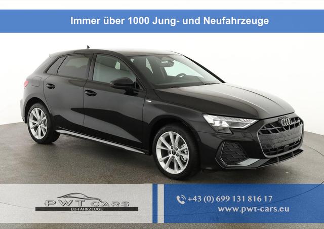 Audi A3 Sportback - TFSI 110 kW S line 35 S-tronic S-LINE, AHK, Matrix, Navi, el. Klappe, Kamera, Winter, 3 J.-Garantie